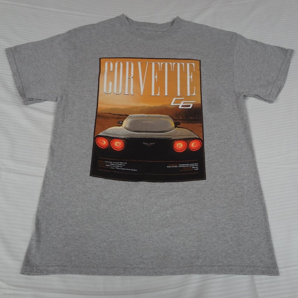 GM GENERAL MOTORS CHEVROLET CORVETTE C6 - GRAY MEDIUM T-SHIRT L258